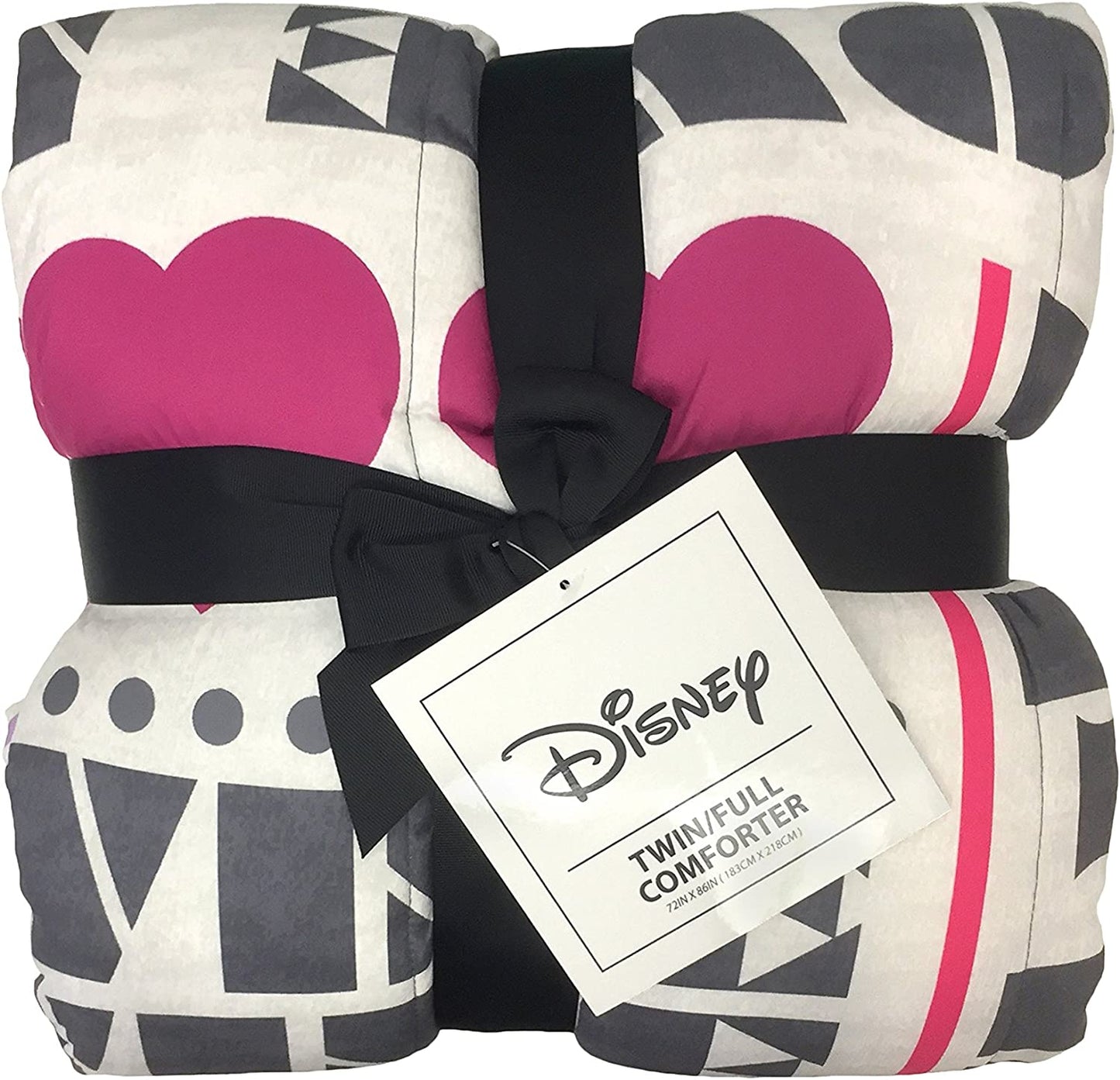 Disney Muppets Love Me Twin/Full Reversible Comforter, Gray/Pink