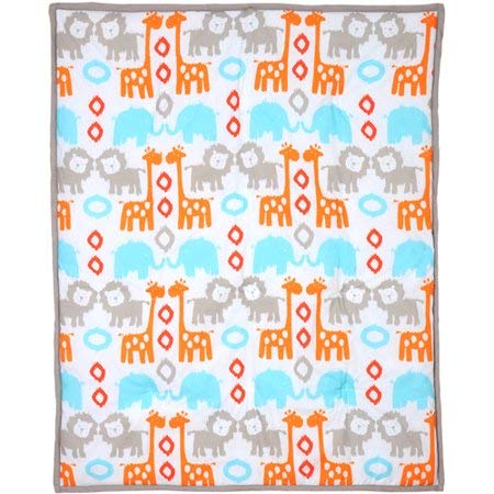 Sumersault Ikat Animals 4 Piece Unisex Nursery Crib Bedding Set