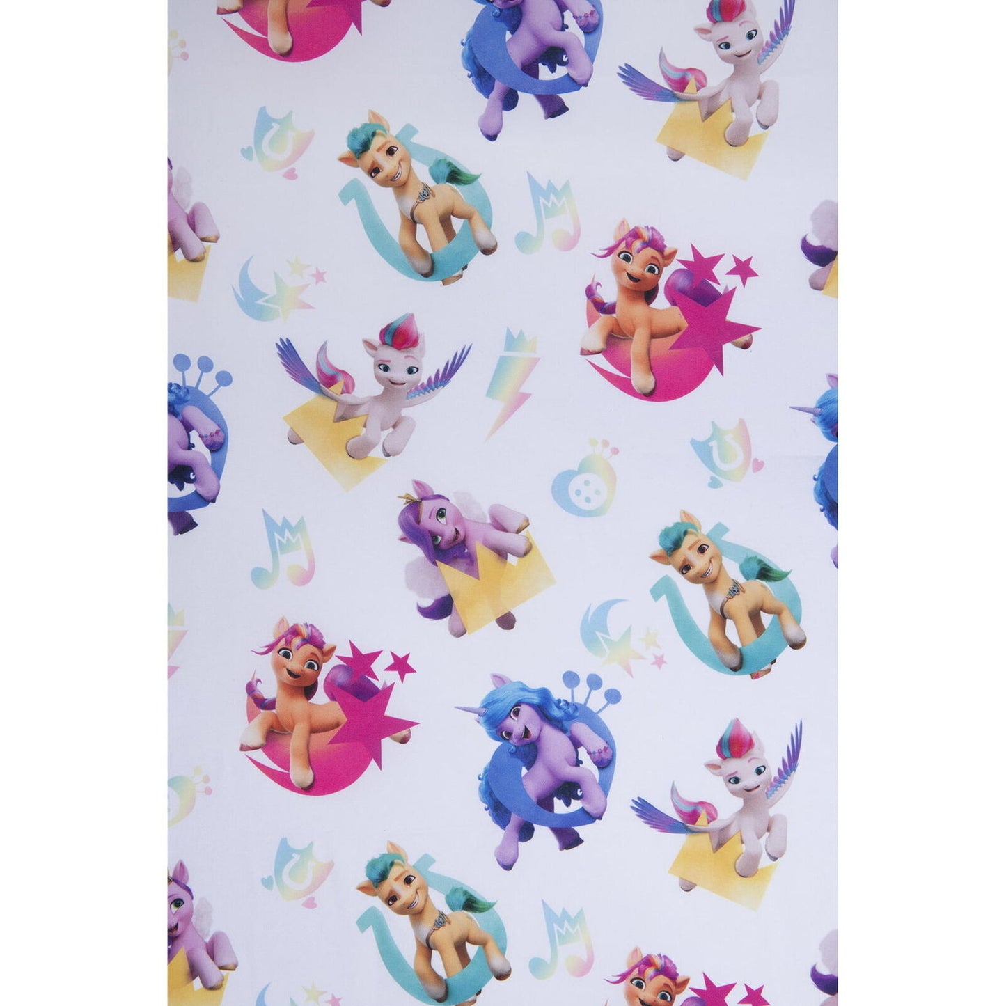 My Little Pony Ponies Unite 4-Piece Toddler or Crib Bedding Set - Includes Quilted Comforter, Fitted Sheet, Top Sheet, and Pillow Case, Pink + Purple for Toddler Girls Bed, 28" x 52"