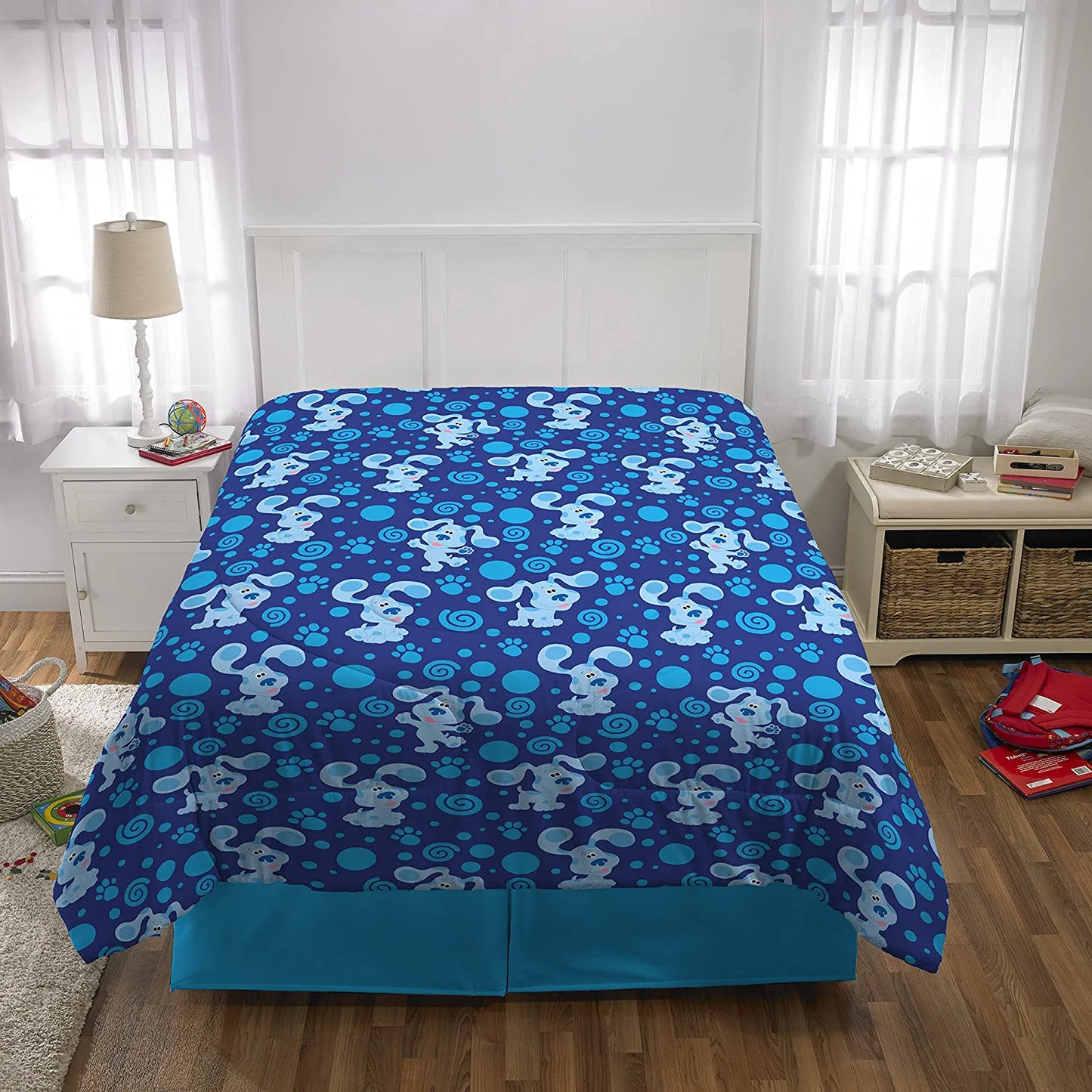 Jay Franco Kids Bedding Soft Microfiber Full Sized Comforter Blues Clues