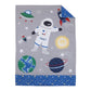 4-Piece Toddler Bedding Comforter Set, Blue, Space Astronaut