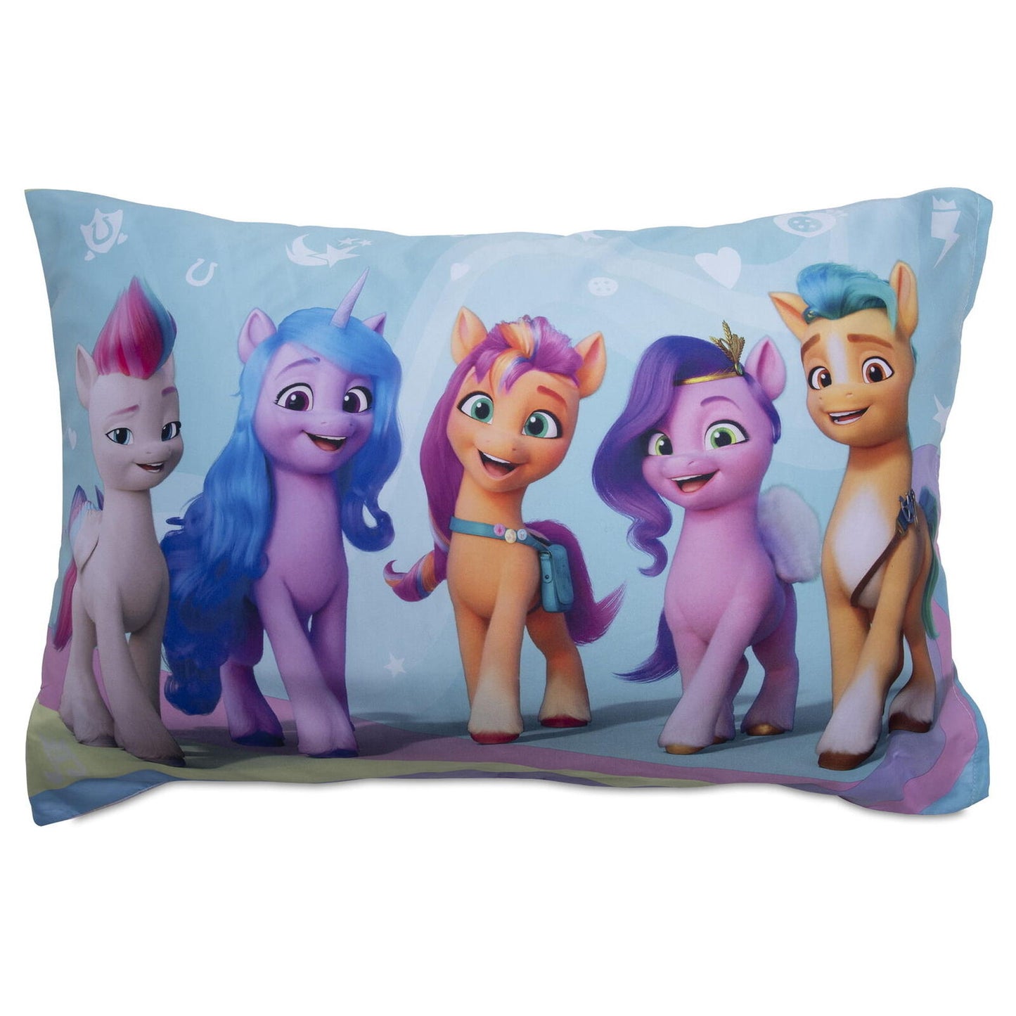 My Little Pony Ponies Unite 4-Piece Toddler or Crib Bedding Set - Includes Quilted Comforter, Fitted Sheet, Top Sheet, and Pillow Case, Pink + Purple for Toddler Girls Bed, 28" x 52"