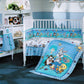 Baby Looney Tunes Garden Party 3 Piece Accessory Set - Crib Skirt, Flannel Receiving Blanket, Diaper Stacker