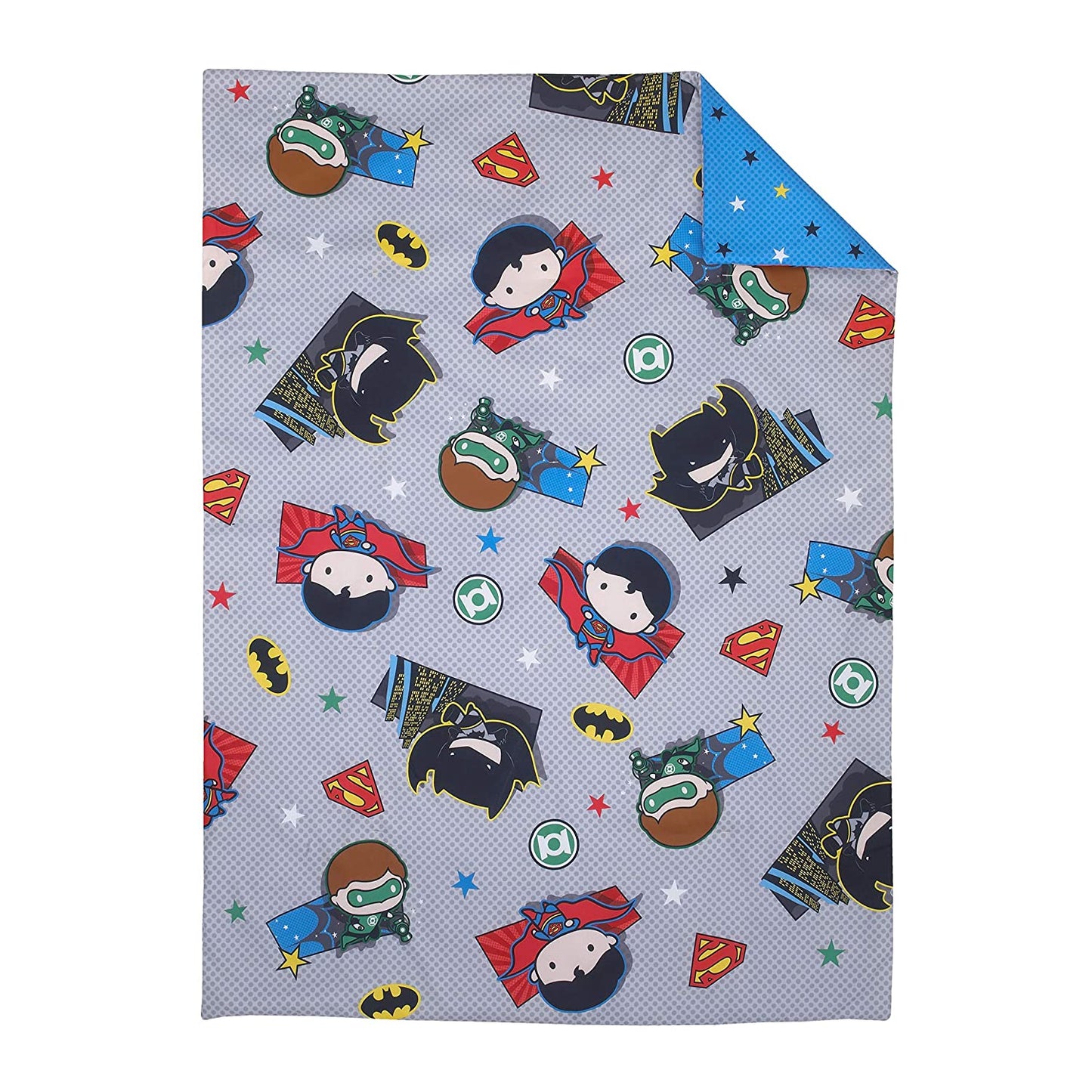 4 Piece Toddler Bedding Set Super Heroes Warner Brothers Justice League