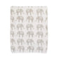 NoJo Serendipity - Ivory Elephant Print Plush Baby Blanket