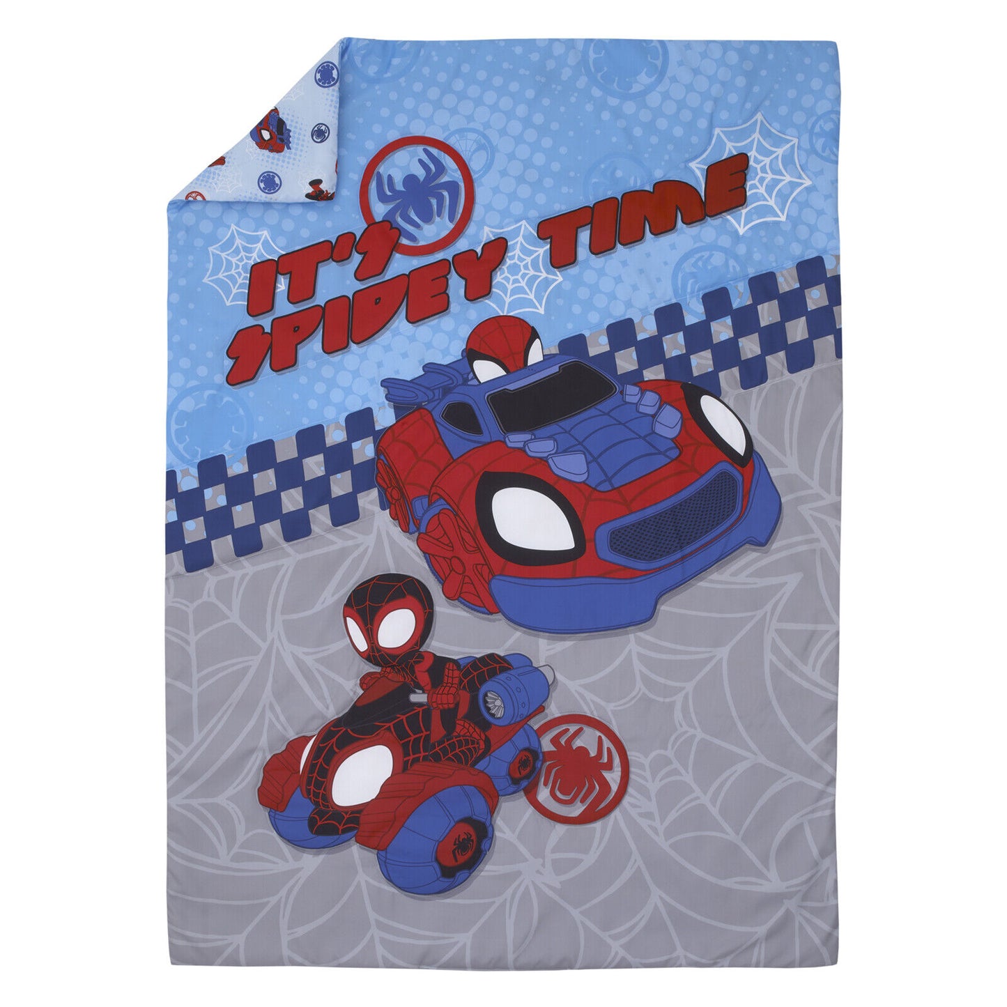 Marvel Spiderman Amazing Friends "Spidey Time" 4-piece Toddler Bedding Comforter Set