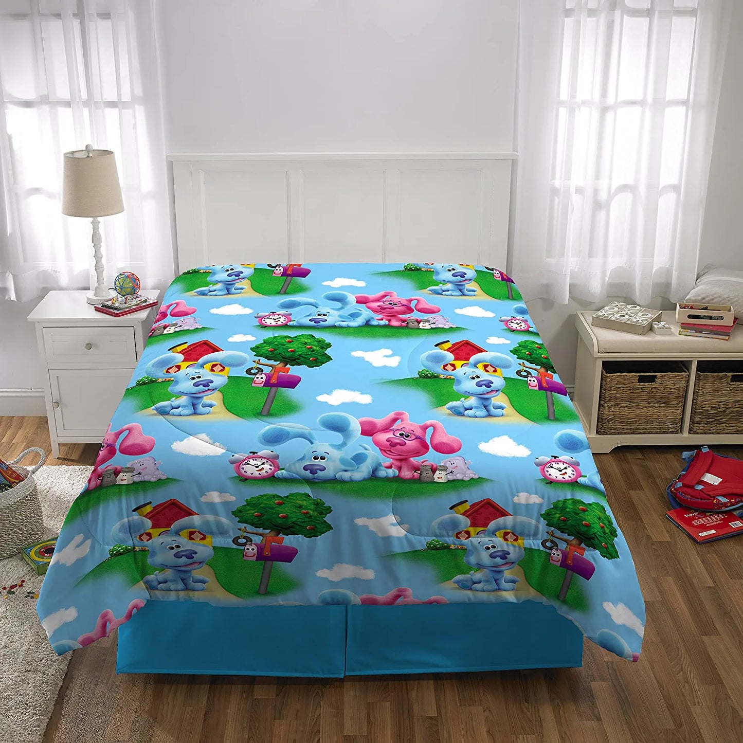 Jay Franco Kids Bedding Soft Microfiber Full Sized Comforter Blues Clues