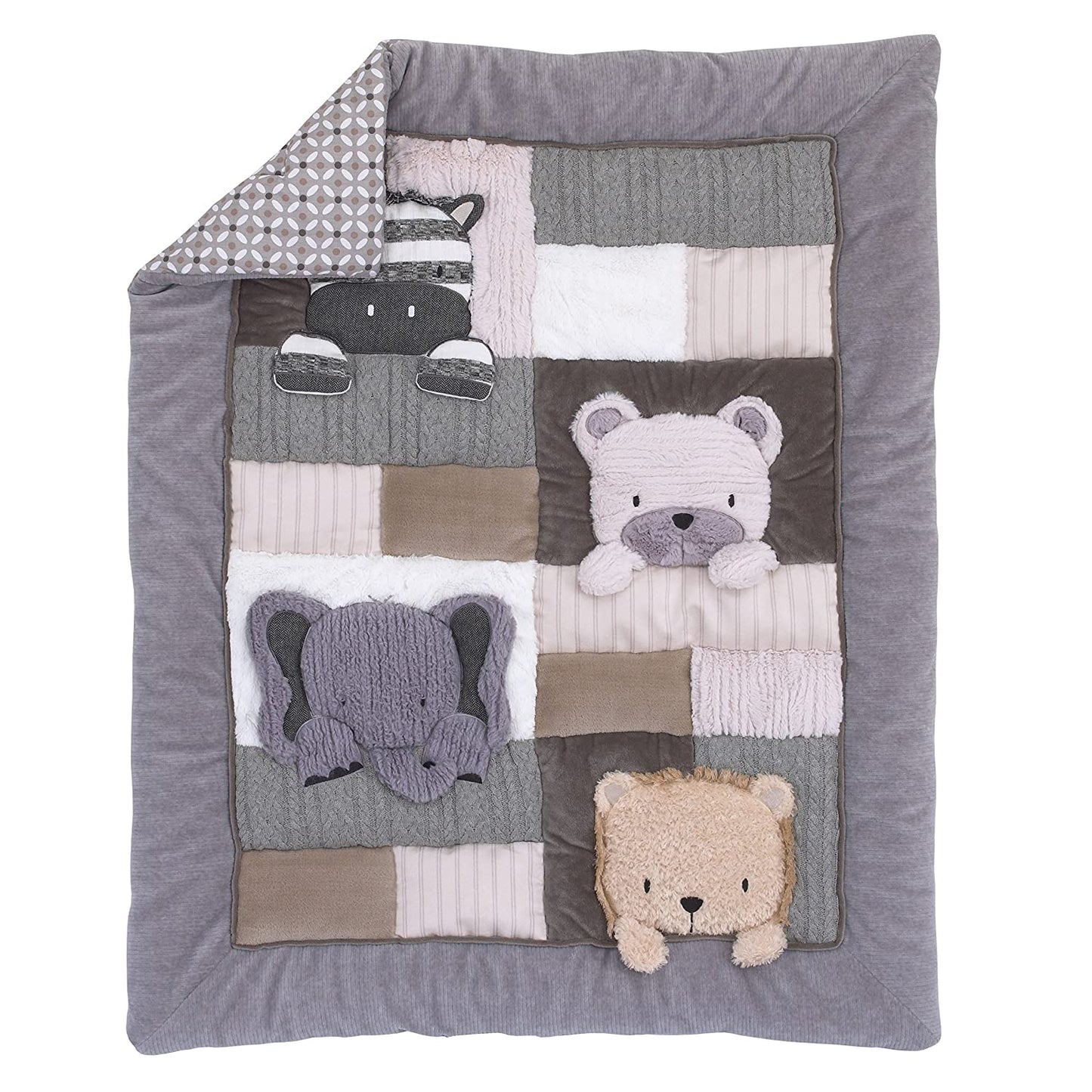 NoJo Play Day Pals Animals Friends 3D Crib Comforter Only