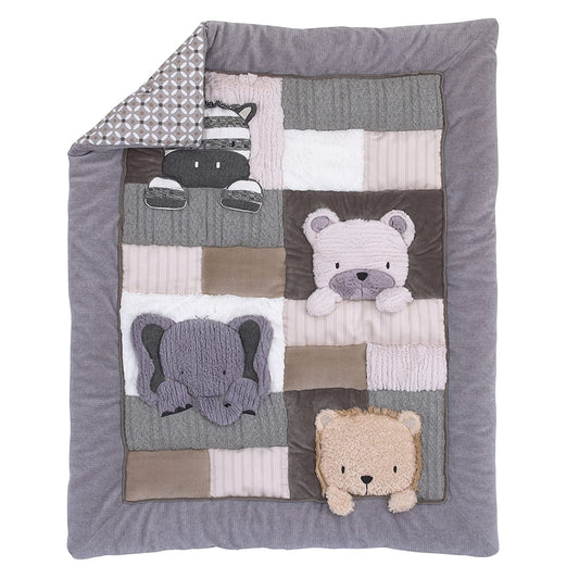 NoJo Play Day Pals Animals Friends 3D Crib Comforter Only