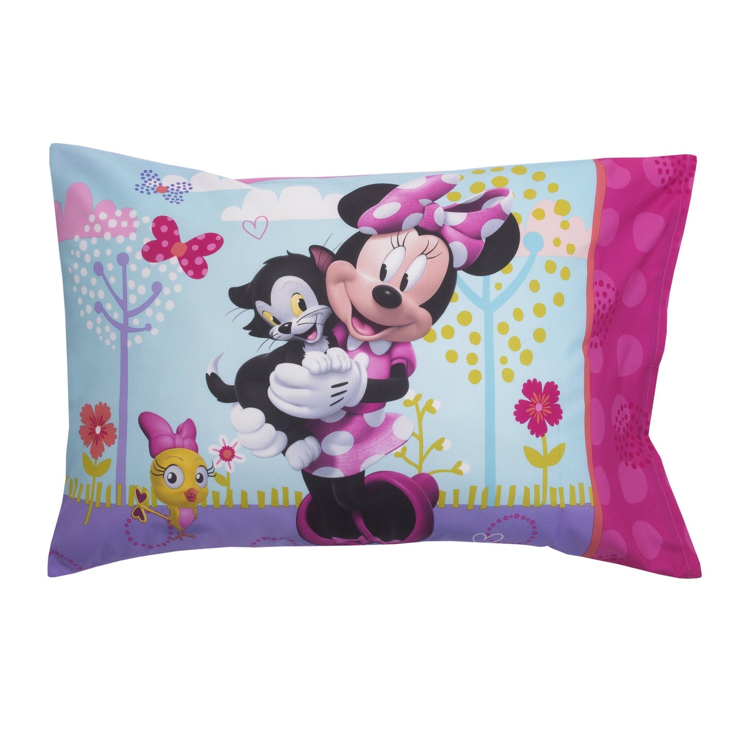 Disney Minnie Mouse 4-Piece Happy Helper Toddler Bedding Set Toddler Bed, Pink