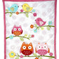 NoJo Owl Love Birds 4 Piece Crib Bedding Set with Diaper Stacker