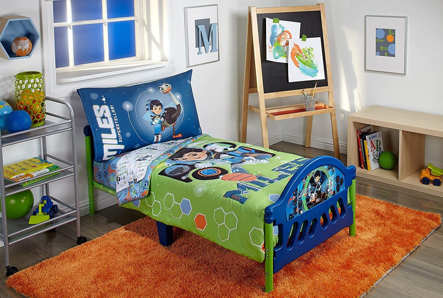Disney 4 Piece Toddler Bedding Set, Miles from Tomorrow Land