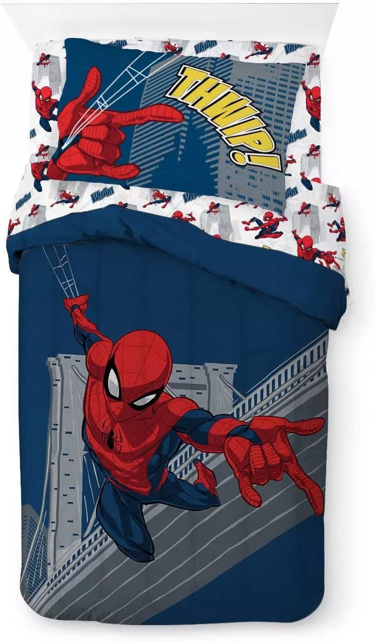 Spiderman Web Slinger Twin Reversible Comforter - Comforter Only