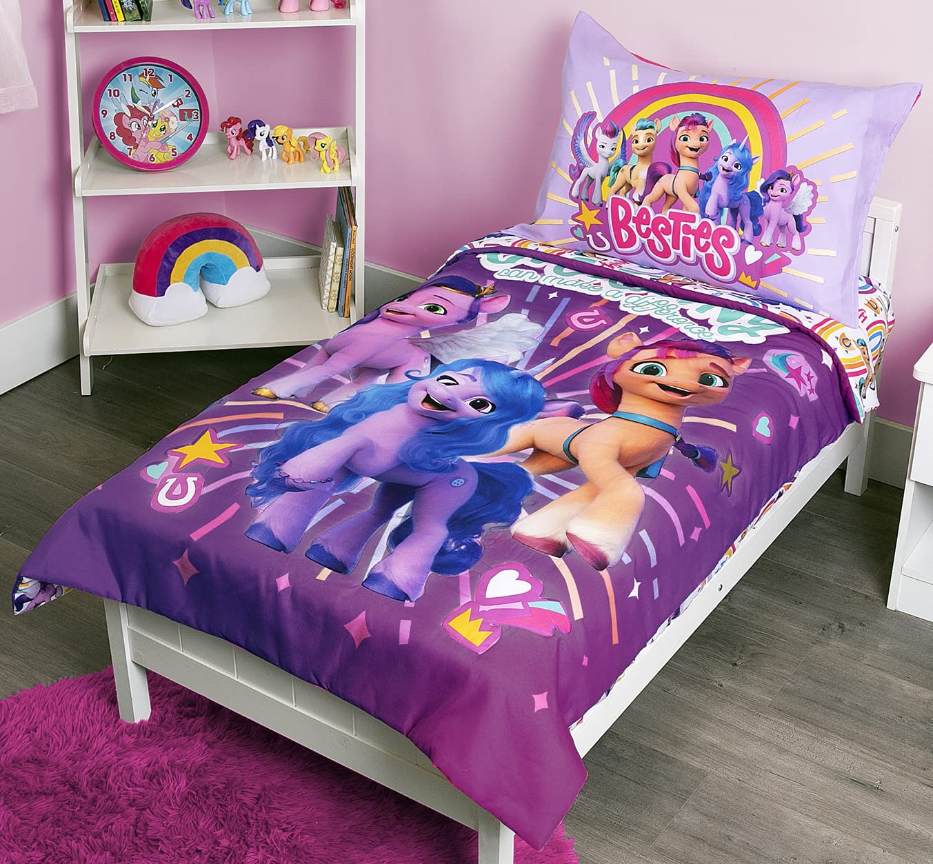My Little Pony Every Pony Can Make a Difference 4-Piece Toddler or Crib Bedding Set