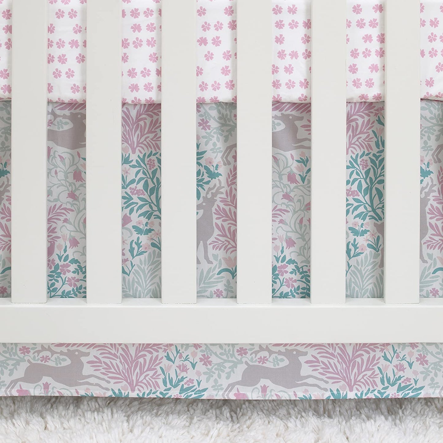 Dwell Studio Sweet Fawn Deer Forest 3 Piece Crib Bedding Set