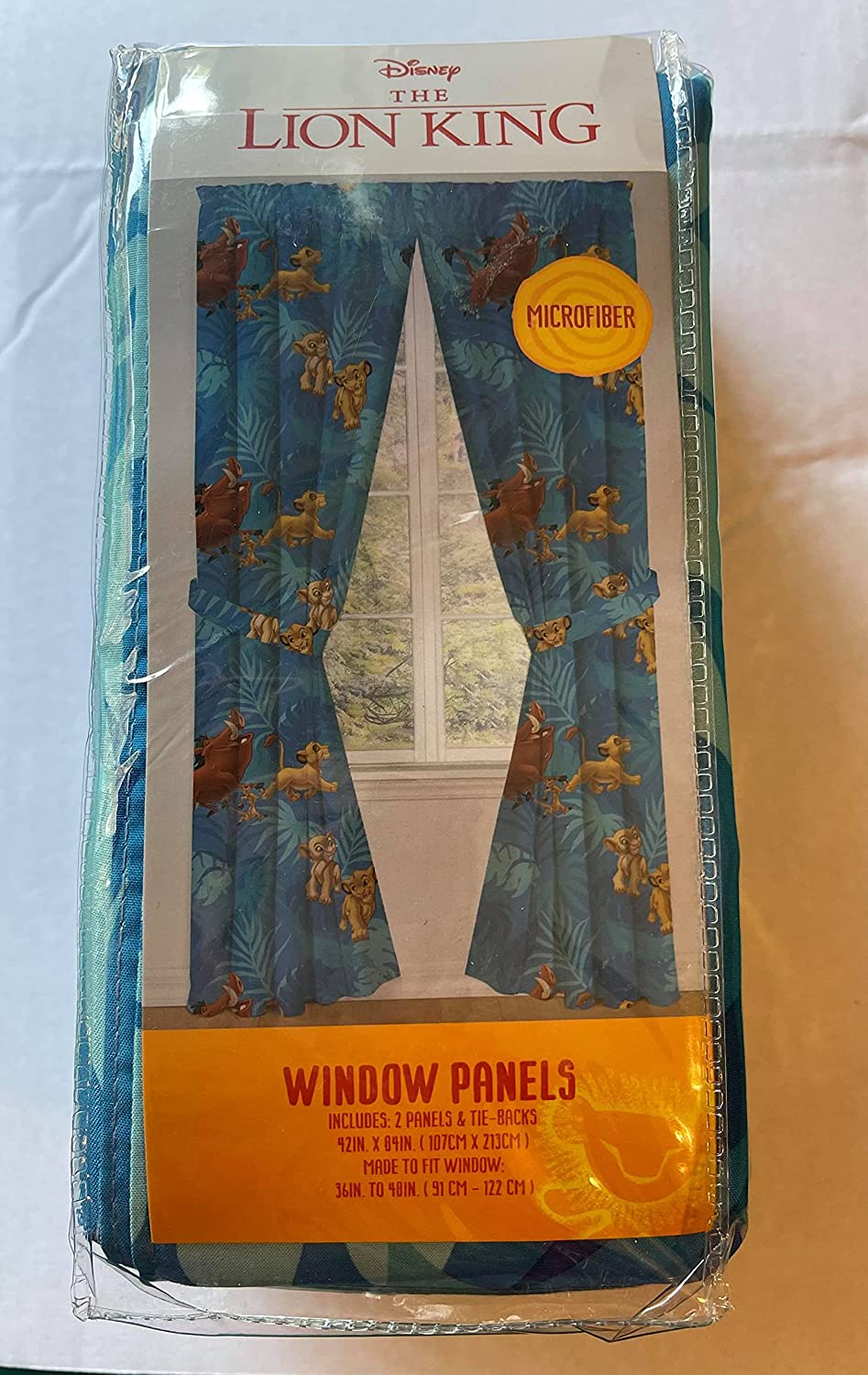 4 Pieces Disney The Lion King Window Panel Drapes Curtain Set