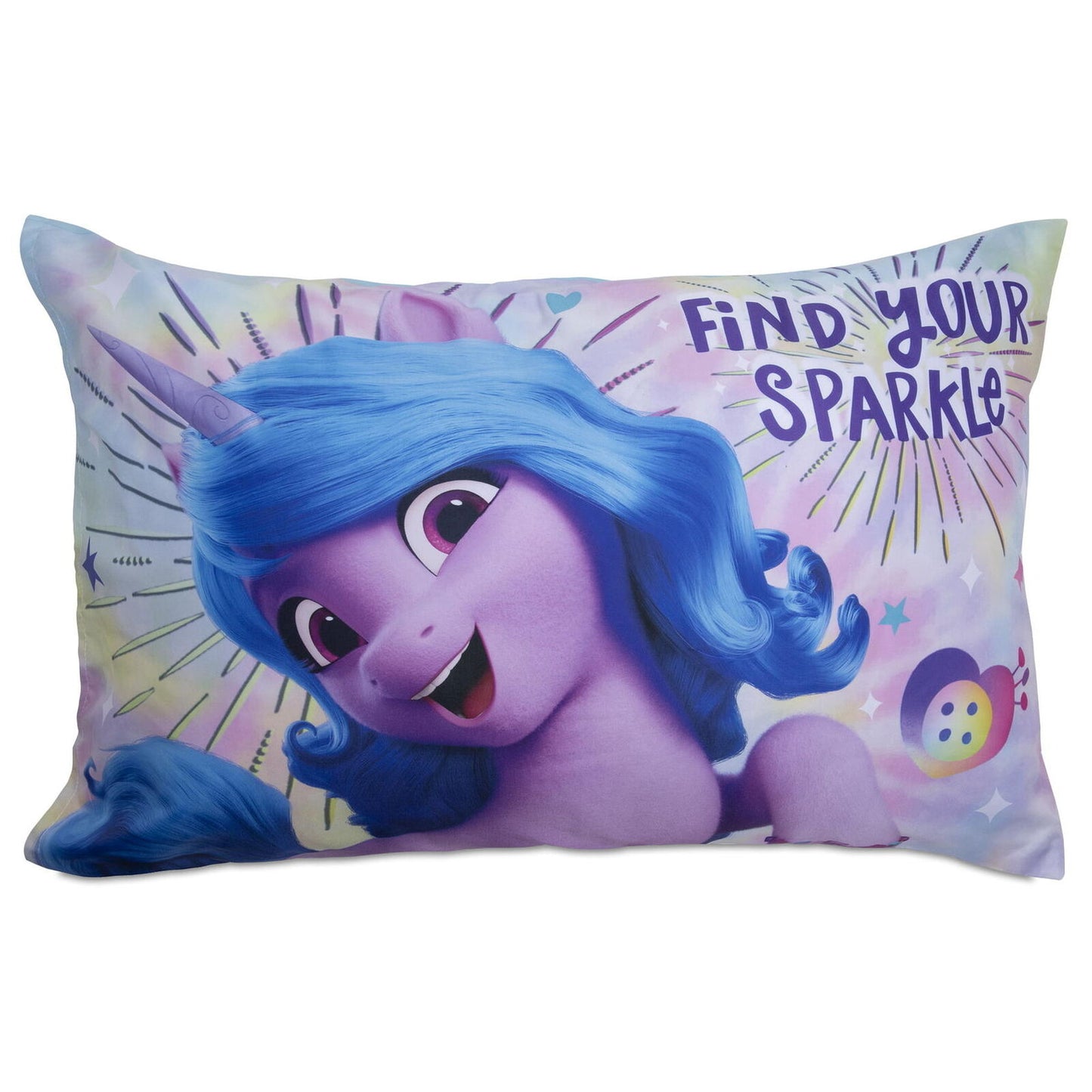 My Little Pony Ponies Unite 4-Piece Toddler or Crib Bedding Set - Includes Quilted Comforter, Fitted Sheet, Top Sheet, and Pillow Case, Pink + Purple for Toddler Girls Bed, 28" x 52"