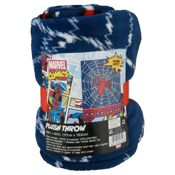 Marvel Spiderman Spidey Plush Throw 46"x60" Blanket