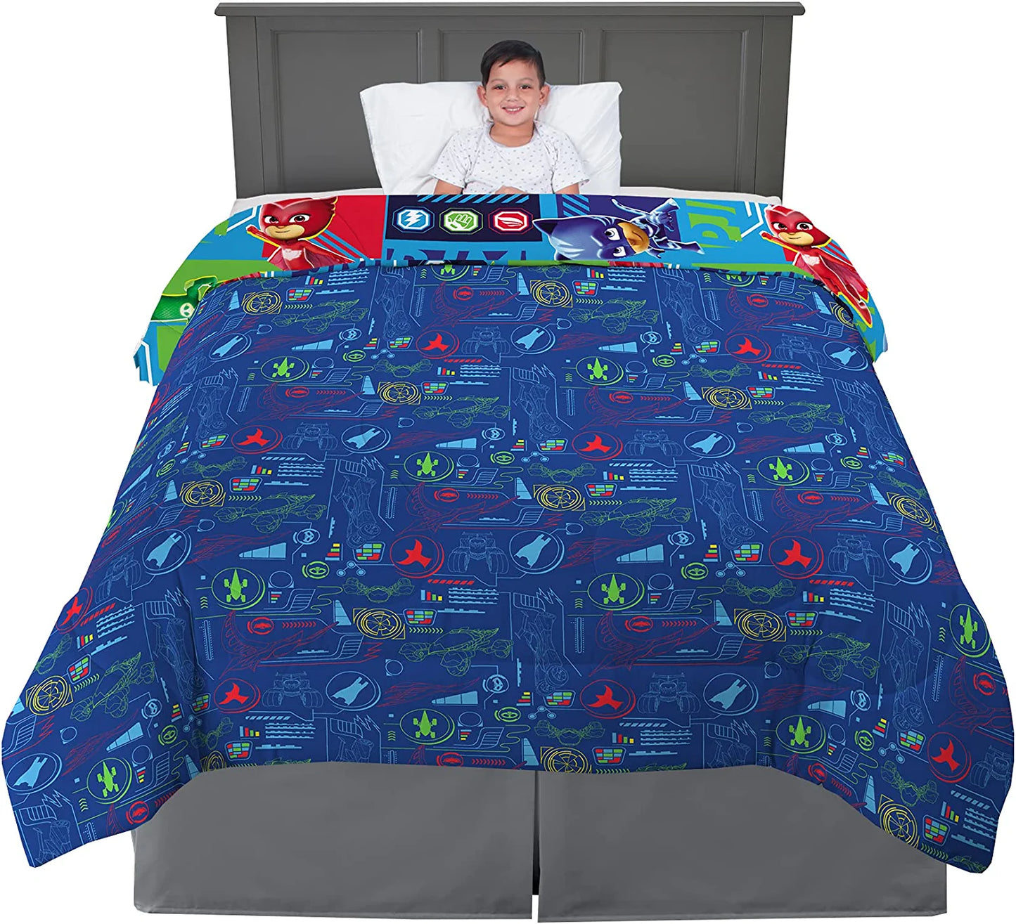 Franco Kids Bedding Soft Microfiber Comforter, Full, PJ Masks