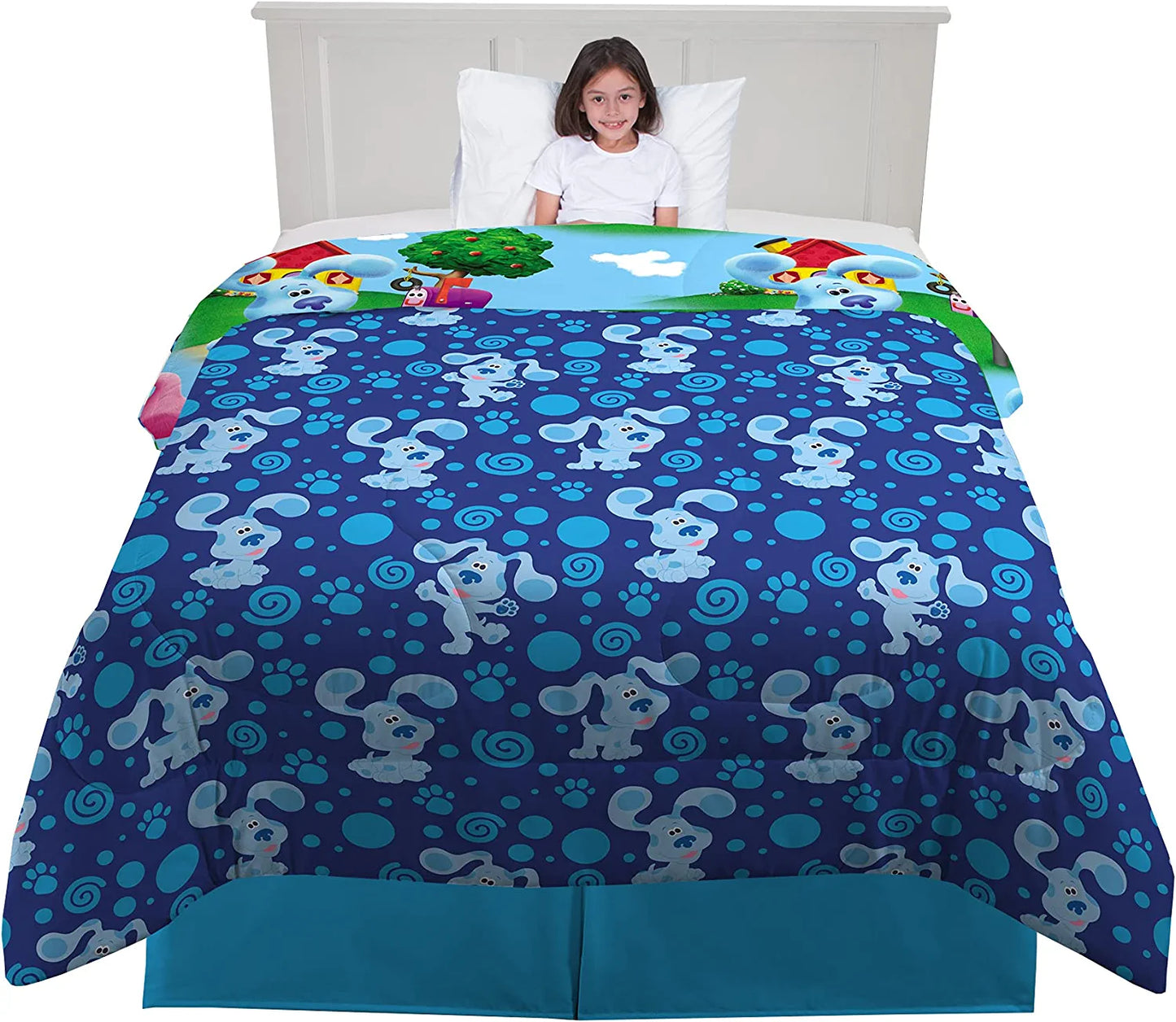 Jay Franco Kids Bedding Soft Microfiber Full Sized Comforter Blues Clues