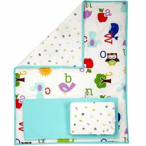 Little Bedding by Nojo Alphabet Play Reversible Crib Comforter Printed Sheet Dust Ruffle
