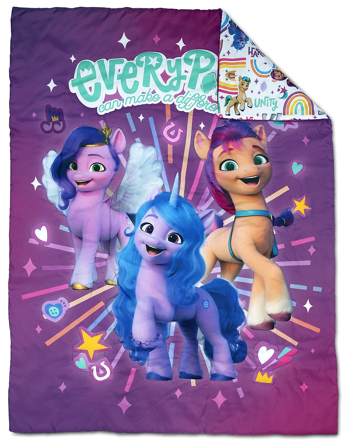 My Little Pony Every Pony Can Make a Difference 4-Piece Toddler or Crib Bedding Set