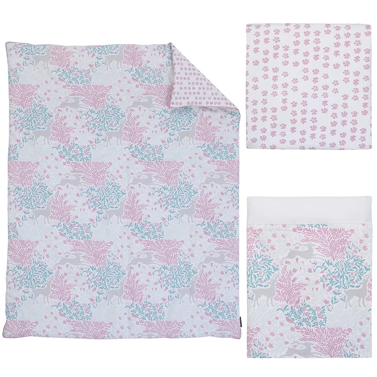 Dwell Studio Sweet Fawn Deer Forest 3 Piece Crib Bedding Set