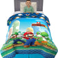 Kids Bedding Super Soft Microfiber Reversible Comforter, Twin/Full, Mario