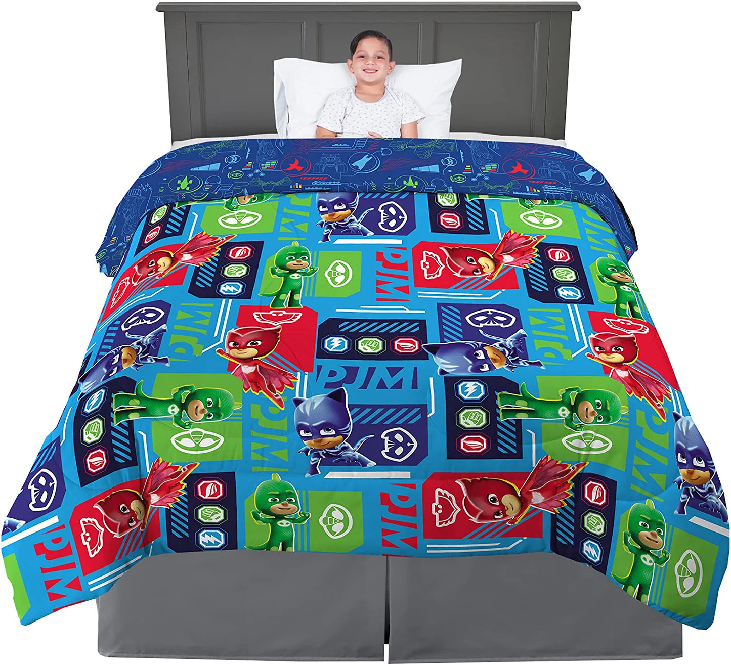 Franco Kids Bedding Soft Microfiber Comforter, Full, PJ Masks