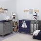 NoJo Teepee Tribal Crib Bedding, 4 Piece Set, Navy, Red, Ivory