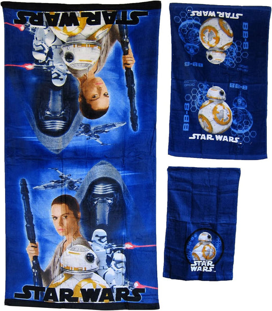 Star Wars 3 Pieces Bath 100% Cotton Kids Towel Set