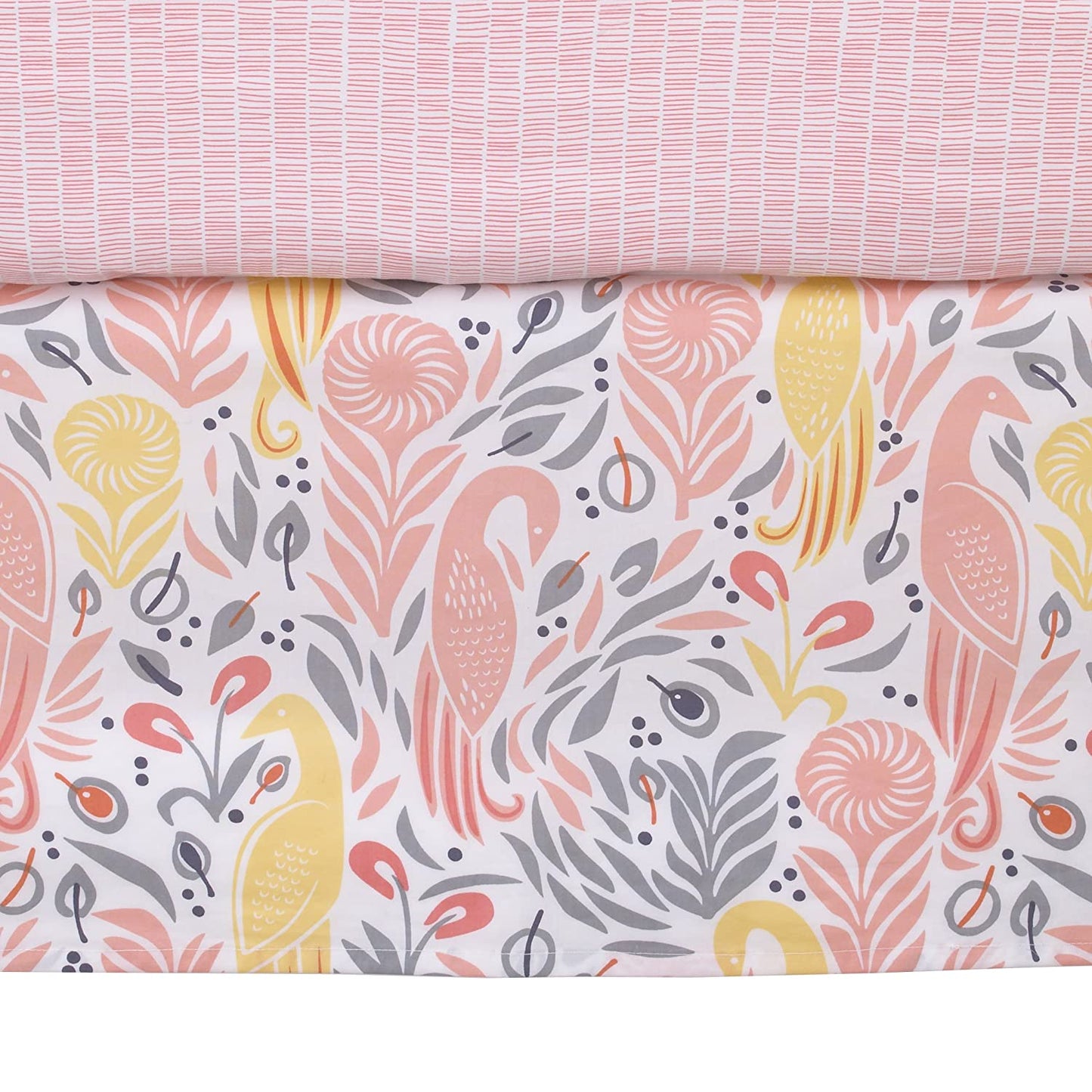 Dwell Studio Boheme Peacock Floral Print Crib Skirt Dust Ruffle