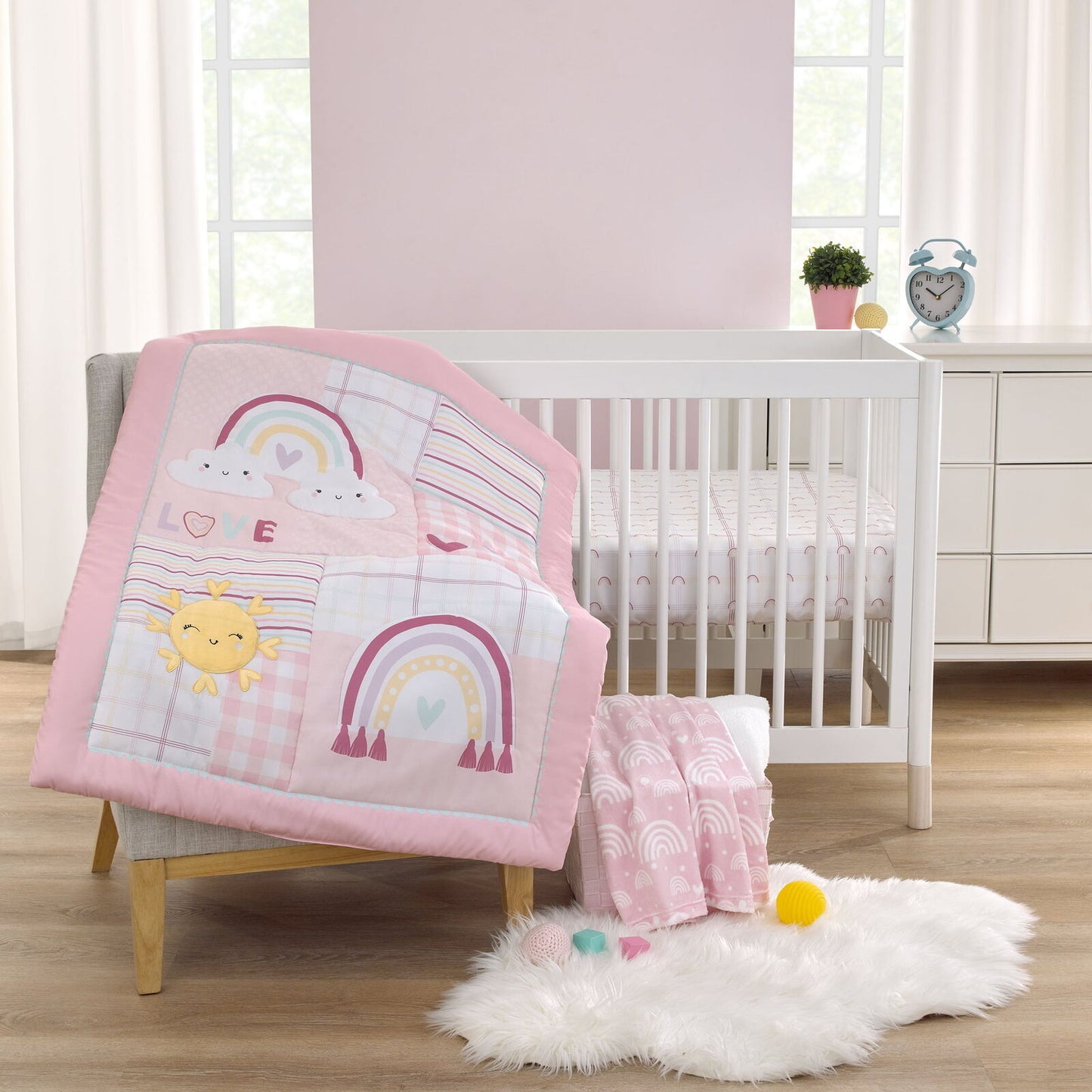 Parent's Choice My Little Sunshine 3-Piece Baby Girl Crib Bedding Set