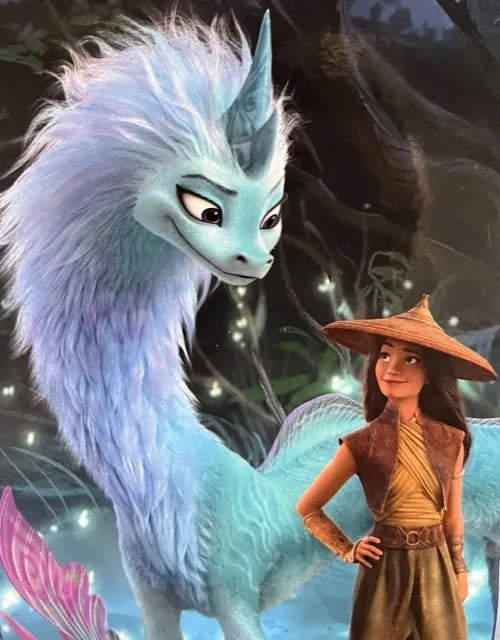 Raya and The Last Dragon Twin Sized Plush Blanket 60"x80"