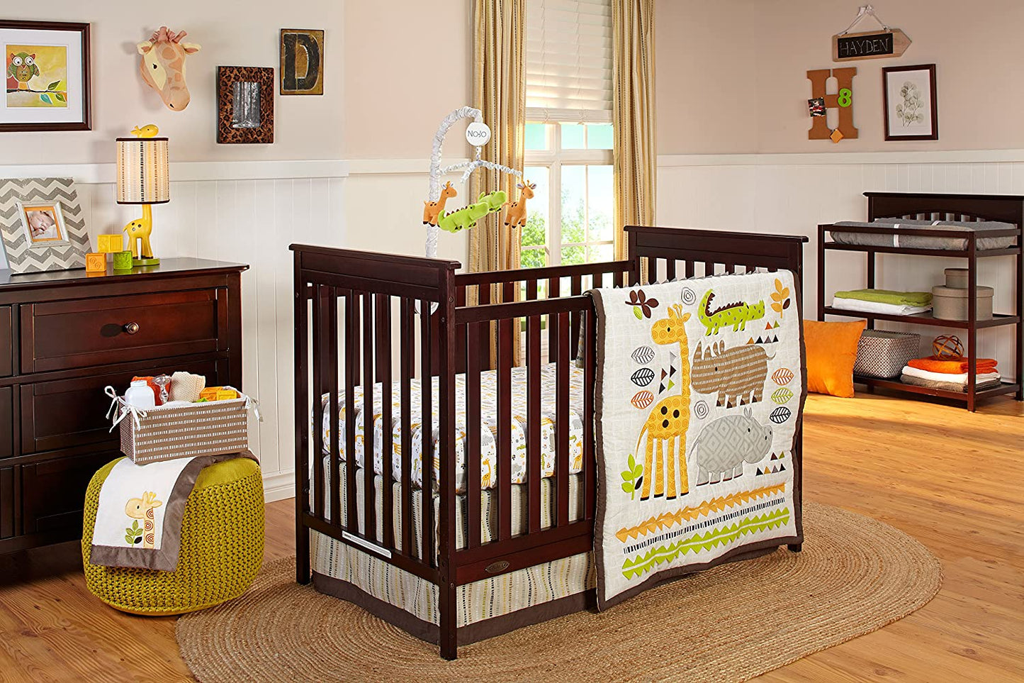 NoJo Zoobilee 4 Pieces Crib Bedding Set