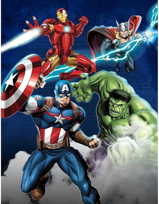 Avengers Blue Circle Super Soft Fleece Throw 46"x60" Kids Blanket