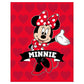 Hello Minnie Twin Sized 60"x80" Plush Raschel Blanket