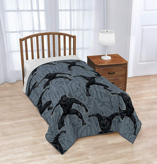 Marvel Comics Black Panther Twin-Full Sized Throw Blanket