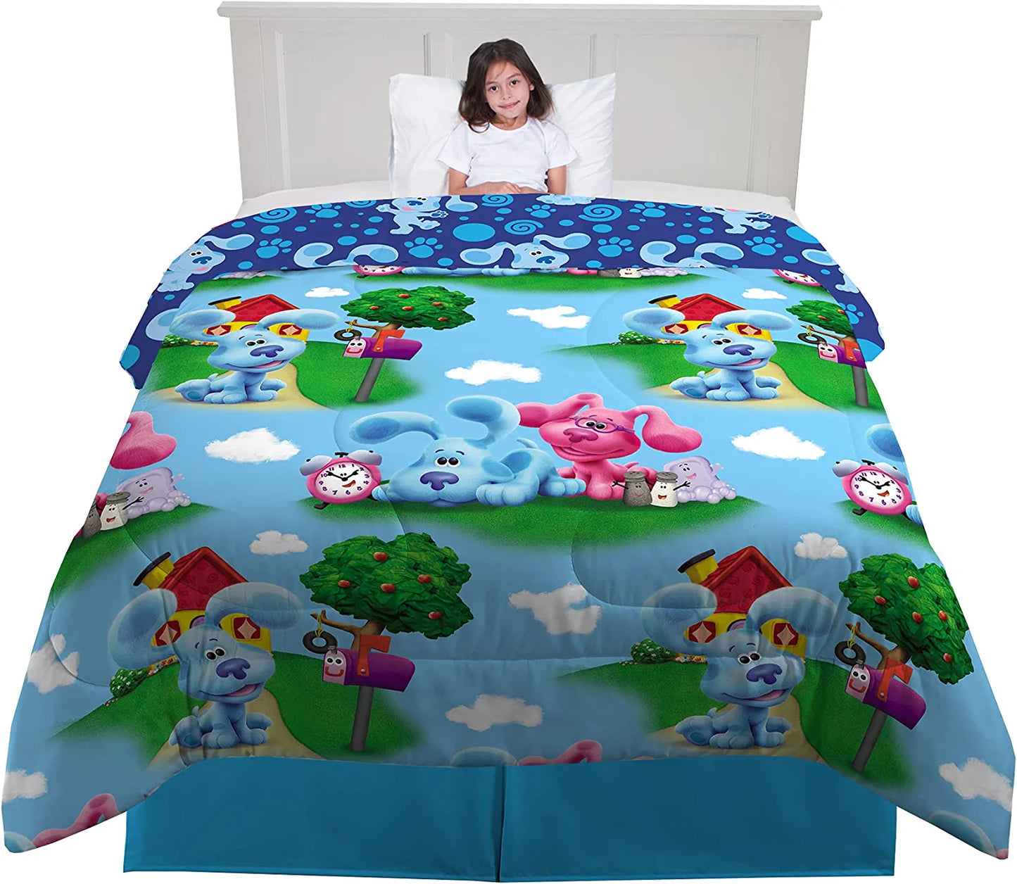 Jay Franco Kids Bedding Soft Microfiber Full Sized Comforter Blues Clues