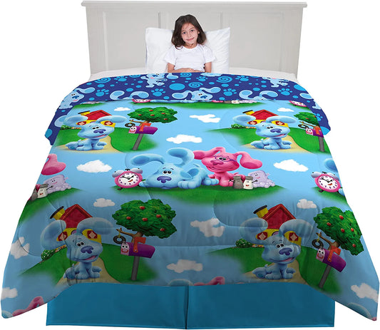 Jay Franco Kids Bedding Soft Microfiber Full Sized Comforter Blues Clues