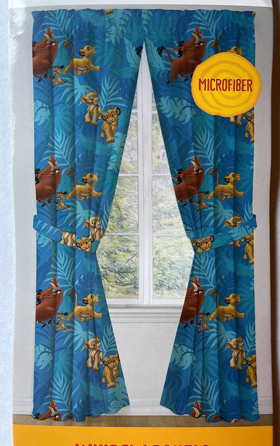 4 Pieces Disney The Lion King Window Panel Drapes Curtain Set
