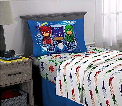 Jay Franco & Sons PJ Masks 3 Piece Twin Size Microfiber Sheet Set