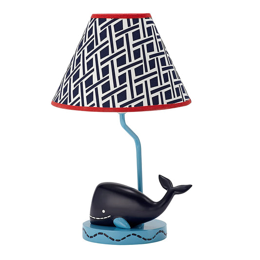 Nautica Whale of a Tale Collection Nursery Lamp and Shade
