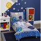 4-Piece Toddler Bedding Comforter Set, Blue, Space Astronaut