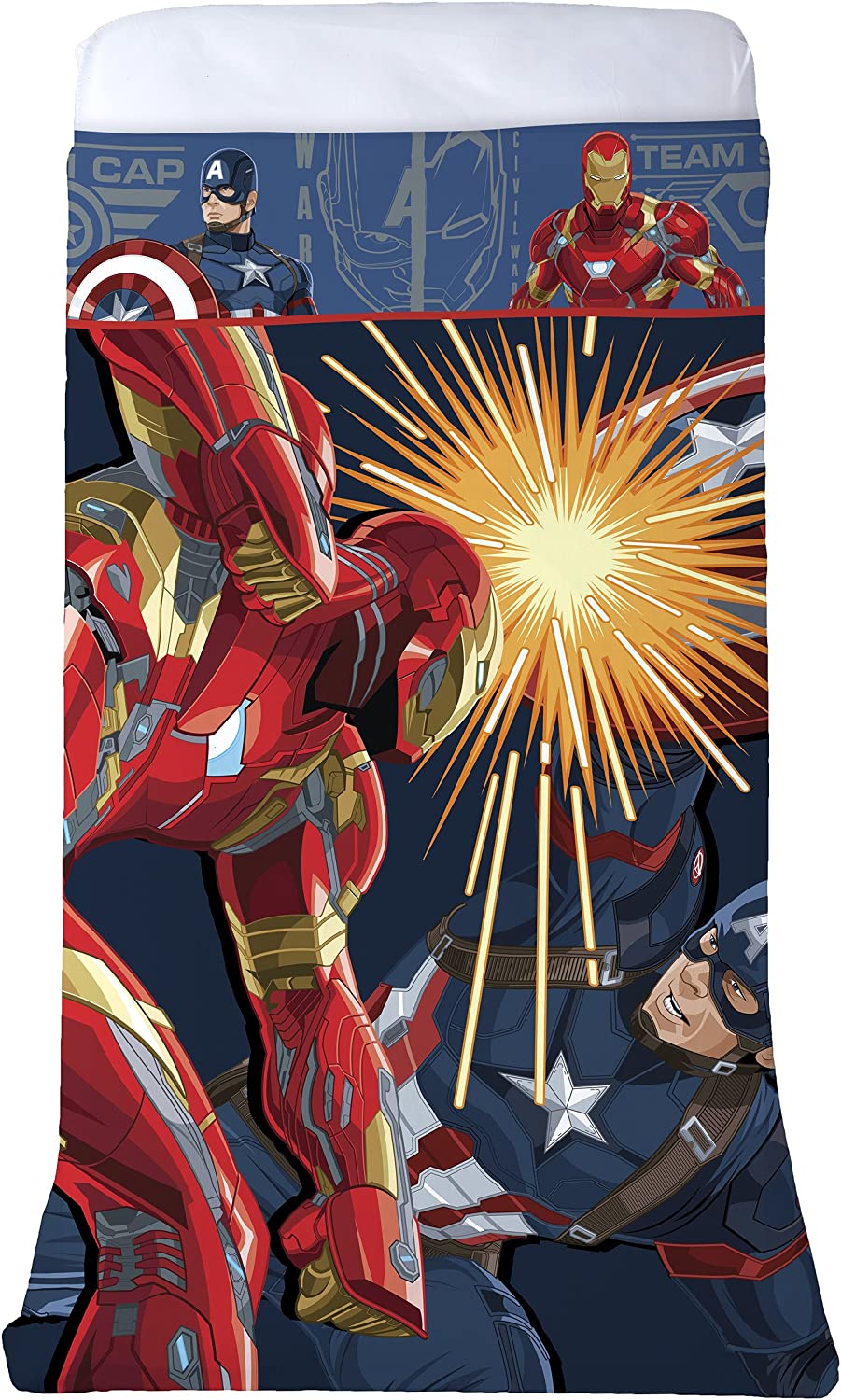 Marvel Captain America Civil War All-In-One Blanket & Sheet Reversible 60" X 80"