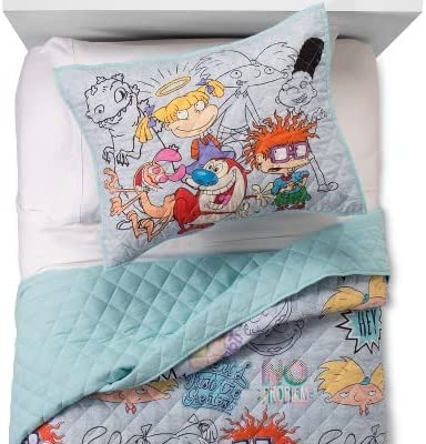 2 Pieces Nickelodeon Rugrats Twin Full Quilt & Sham Set