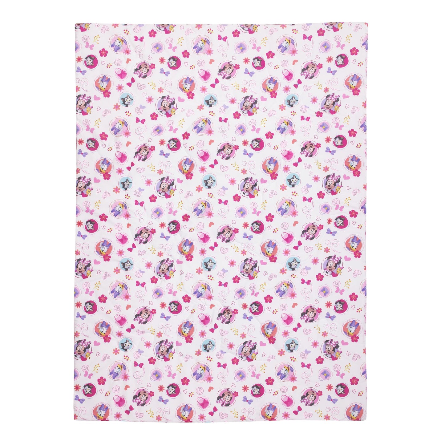 Disney Minnie Mouse 4-Piece Happy Helper Toddler Bedding Set Toddler Bed, Pink