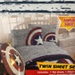 Captain America Emblem Shield Twin Sheet Set Kids Bedding