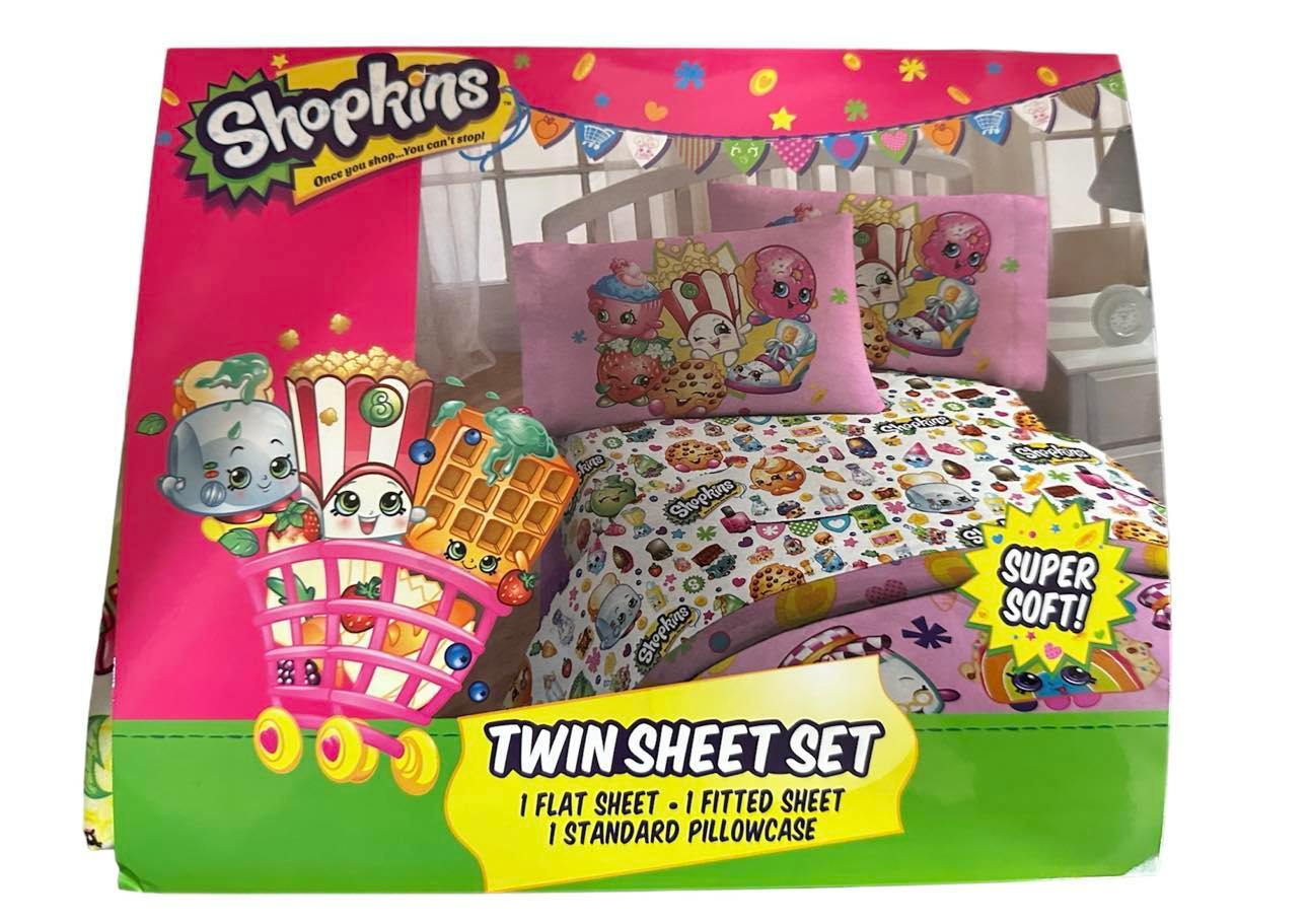 Shopkins 3 pieces Super Soft Kids Twin Sheet Set