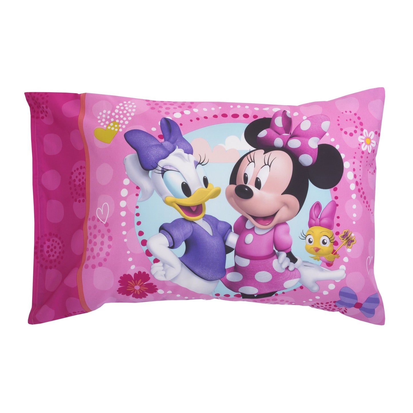 Disney Minnie Mouse 4-Piece Happy Helper Toddler Bedding Set Toddler Bed, Pink